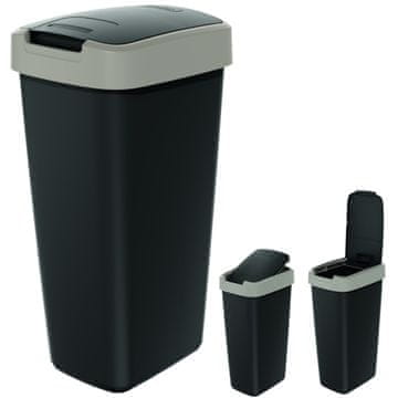 shumee Koš za odpadke COMPACTA Q NSAB25 - svetlo rjava / črna