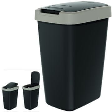shumee Koš za odpadke COMPACTA Q NSAB12 - svetlo rjav/črn