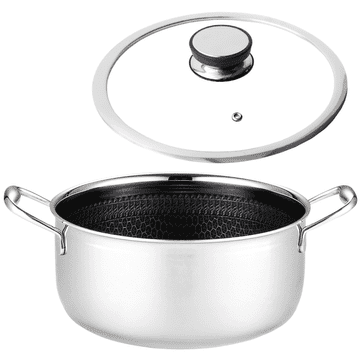 shumee Mitsu Professional Pot 5 L, 24 cm s pokrovom Satovje Indukcijski plin Nerjaveče jeklo