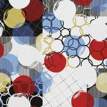shumee ZUNANJE DEKORATIVNE TKANINE OXFORD - Motiv barvnih krogov I DX359
