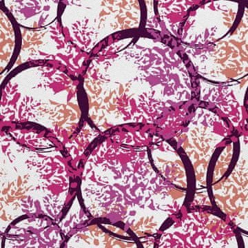 shumee ZUNANJE DEKORATIVNE TKANINE OXFORD - Motiv vijoličnih krogov I DX343