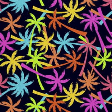 shumee ZUNANJE DEKORATIVNE TKANINE OXFORD - Motiv pisanih palm I DX735