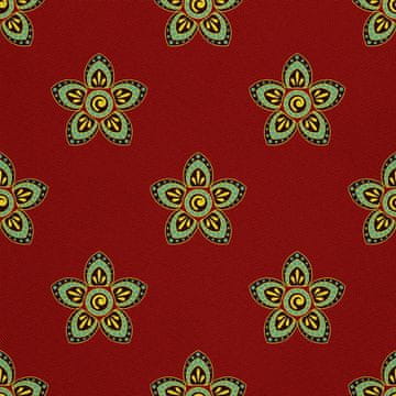 shumee ZUNANJE DEKORATIVNE TKANINE OXFORD - Motiv v indijskem slogu 4 I DX423-4