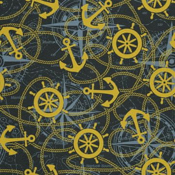 shumee ZUNANJE DEKORATIVNE TKANINE OXFORD - Motiv rumenih sider in krmila I DX325