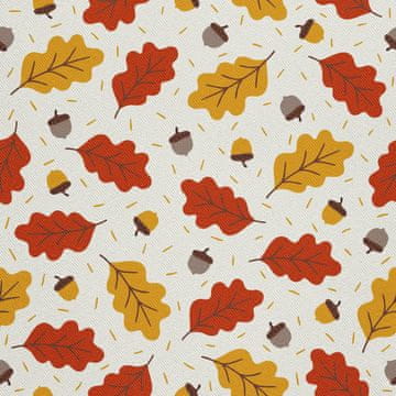 shumee ZUNANJE DEKORATIVNE TKANINE OXFORD - Motiv hrastovih listov in želodov I DX451