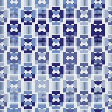 shumee ZUNANJE DEKORATIVNE TKANINE OXFORD - Motiv modre šahovnice