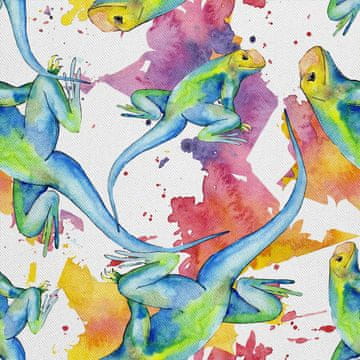 shumee ZUNANJE DEKORATIVNE TKANINE OXFORD - Motiv Iguana Aquarel