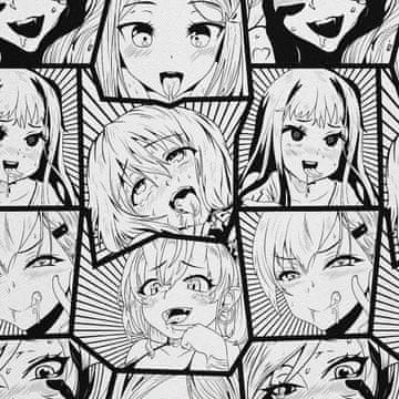 shumee ZUNANJE DEKORACIJSKE TKANINE OXFORD - motiv Ahegao Manga