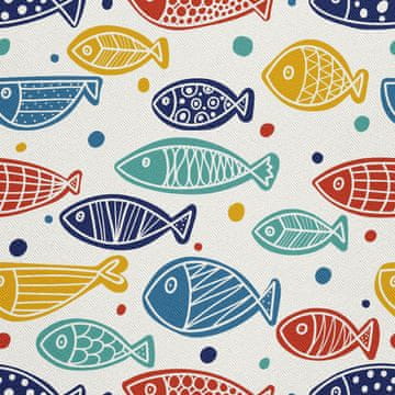 shumee ZUNANJE DEKORACIJSKE TKANINE OXFORD - Motiv pisane ribice