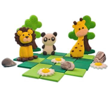 shumee Komplet za torto - Safari - lev, žirafa, panda + dodatki /SAF3