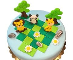 shumee Komplet za torto - Safari - lev, žirafa, panda + dodatki /SAF3