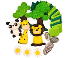 shumee Komplet za torto - Safari - lev, žirafa, panda + dodatki /SAF3