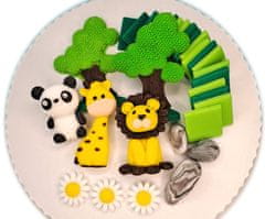 shumee Komplet za torto - Safari - lev, žirafa, panda + dodatki /SAF3