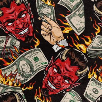 shumee Kraljevski žametni material iz poliestra za šivanje - motiv hudičevega dolarja