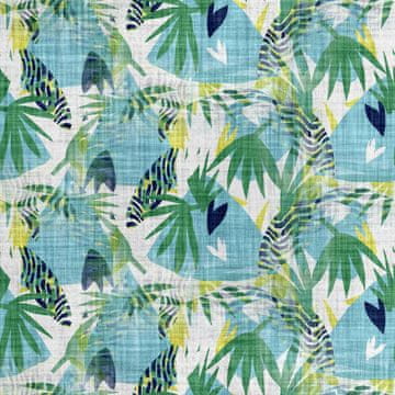 shumee Kraljevski žametni material iz poliestra za šivanje - motiv poslikanih listov