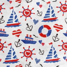 shumee Kraljevski žamet, poliester za šivanje - navtični motiv