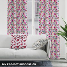 shumee Kraljevski žametni material iz poliestra za šivanje - motiv poslikanih rož 8