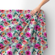 shumee Kraljevski žametni material iz poliestra za šivanje - motiv poslikanih rož 8