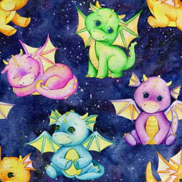 shumee Kraljevski žametni material iz poliestra za šivanje - motiv zmaja