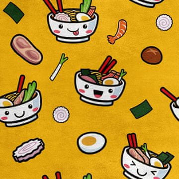 shumee Kraljevski žametni material iz poliestra za šivanje - motiv japonske hrane