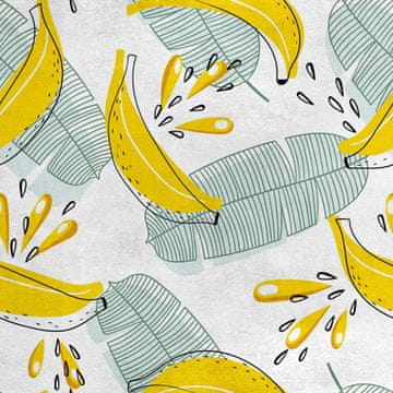 shumee Kraljevski žametni material iz poliestra za šivanje - motiv banan