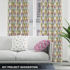 shumee Kraljevski žametni material iz poliestra za šivanje - motiv večbarvnih mačeh