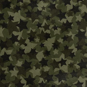 shumee Kraljevski žametni material iz poliestra za šivanje - motiv kamuflažnih zvezdic