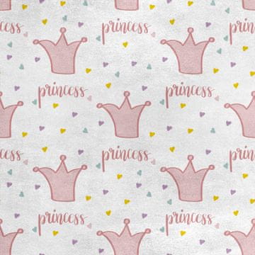 shumee Kraljevski žametni material iz poliestra za šivanje - motiv princese, krone