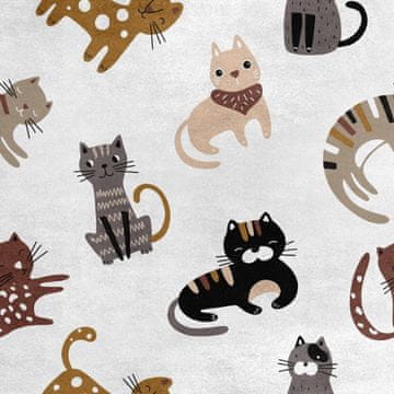 shumee Kraljevski žametni material iz poliestra za šivanje - motiv mačk z vzorci