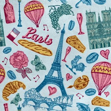 shumee Kraljevski žamet, poliester, za šivanje - motiv Pariz 2