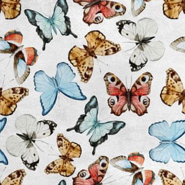 shumee Kraljevski žametni material iz poliestra za šivanje - motiv metuljev