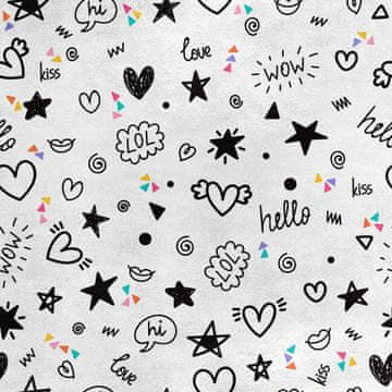 shumee Kraljevski žametni material iz poliestra za šivanje - narisani motivi