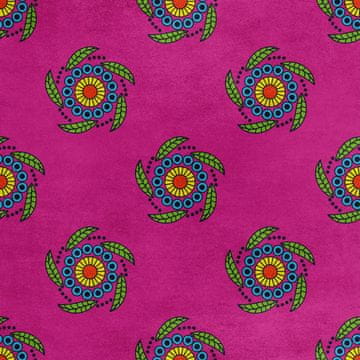 shumee Kraljevski žametni material iz poliestra za šivanje - vzorec z motivom v indijskem slogu 6