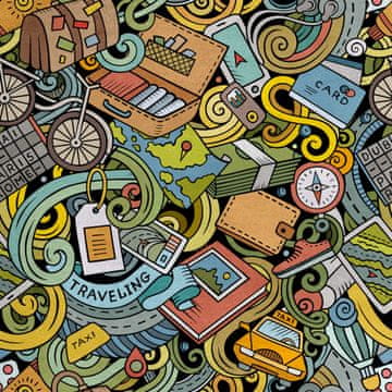 shumee Kraljevski žametni material iz poliestra za šivanje - Motif Travel