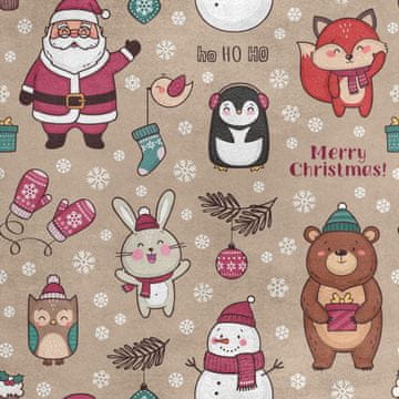 shumee Kraljevski žametni material iz poliestra za šivanje - motiv božično-zimski