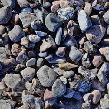 shumee Kraljevski žametni material iz poliestra za šivanje - motiv kamnov na plaži