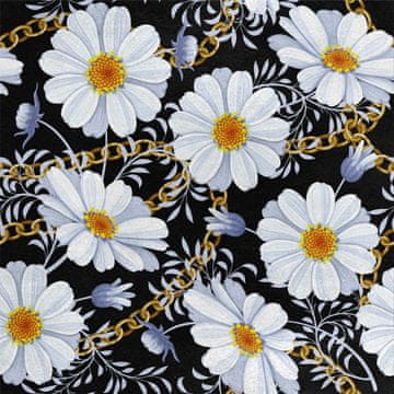 shumee Kraljevski žametni material iz poliestra za šivanje - motiv marjetice z verižico