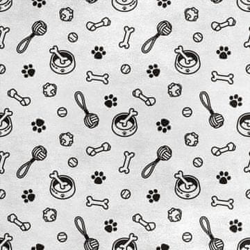 shumee Kraljevski žametni material iz poliestra za šivanje - motiv pasje igrače