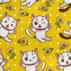 shumee Kraljevski žametni material iz poliestra za šivanje - motiv mucka in sončnice