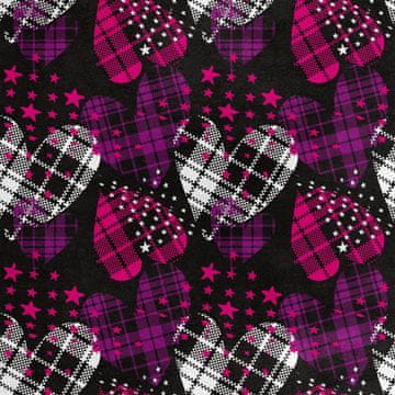 shumee Kraljevski žametni material iz poliestra za šivanje - motiv karirastih src