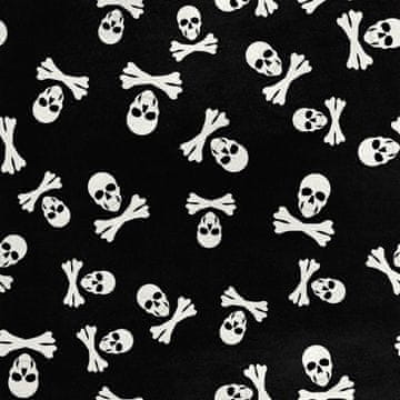 shumee Kraljevski žametni material iz poliestra za šivanje - motiv piratski simbol