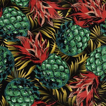 shumee Kraljevski žametni material iz poliestra za šivanje - motiv zelenega ananasa