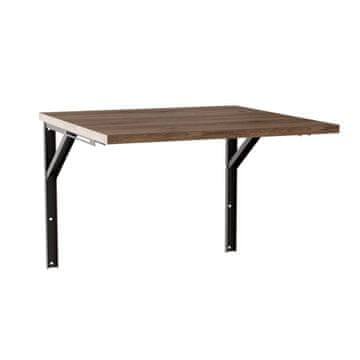 shumee FLIP raztegljiva stenska mizica 68x68 cm čokoladni hrast