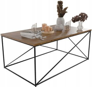 shumee 6K100 Žična mizica Lancelot iz črnega hrasta