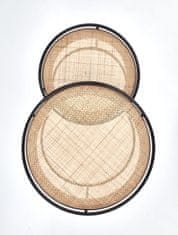 shumee MANADO komplet 2 klopi črne/naravne barve