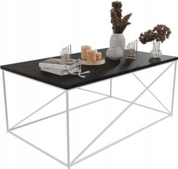 shumee Žična miza 6K100 bela mat črna