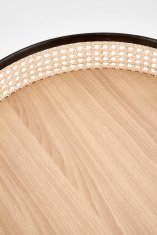 shumee Klubska mizica LANIPA črna / naravni ratan