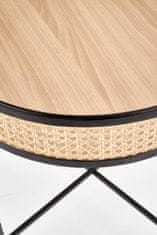 shumee Klubska mizica LANIPA črna / naravni ratan