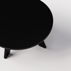shumee Okrogla klubska mizica BELL Ø68 cm Črna