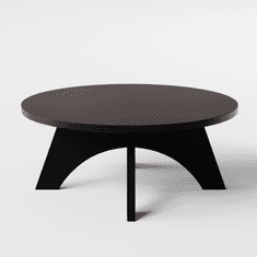 shumee Okrogla klubska mizica BELL Ø68 cm Črna